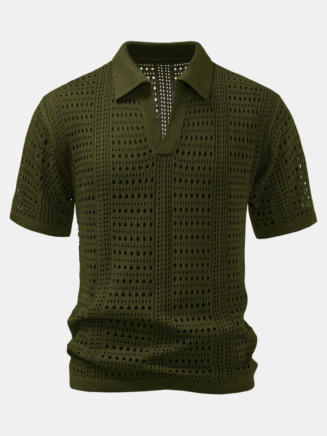 Chemise Polo à col en V avec crochet