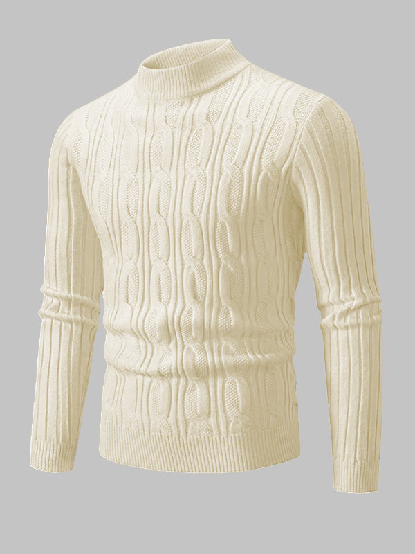Pull en maille torsadée pour hommes