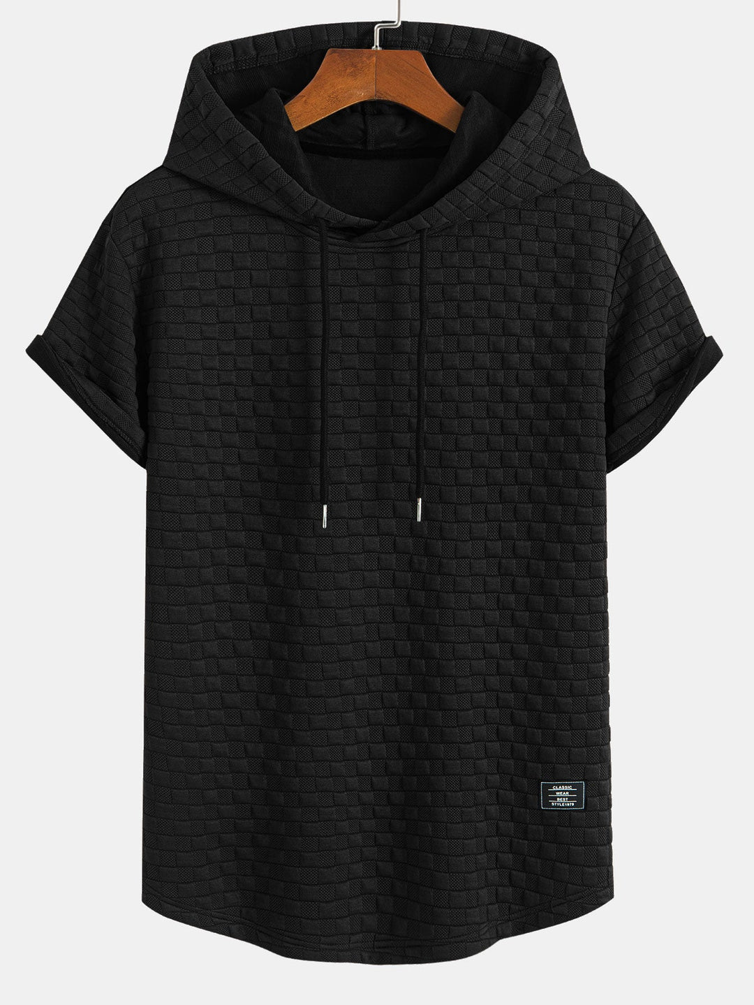 Sweat à capuche à ourlet en jacquard à damier <tc>T-Shirt</tc> &amp; Jacquard à damier <tc>S</tc>horts