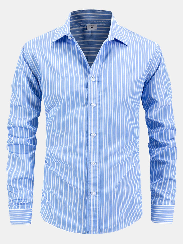 Chemise à rayures à manches longues avec boutons