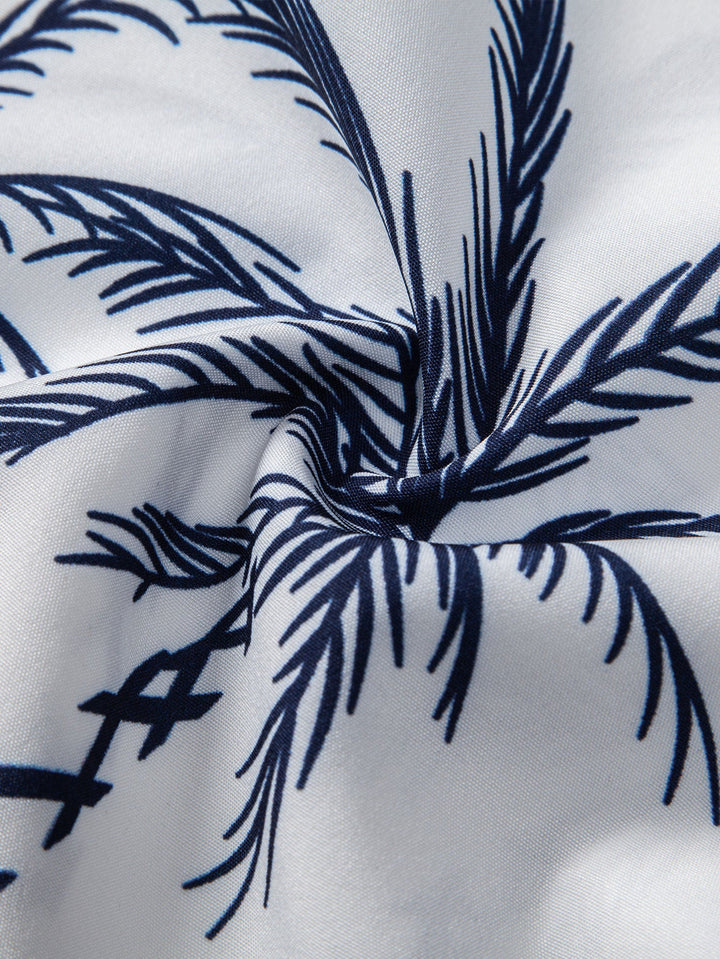 Island Sailing Print Button Up Shirts & Swim Shorts