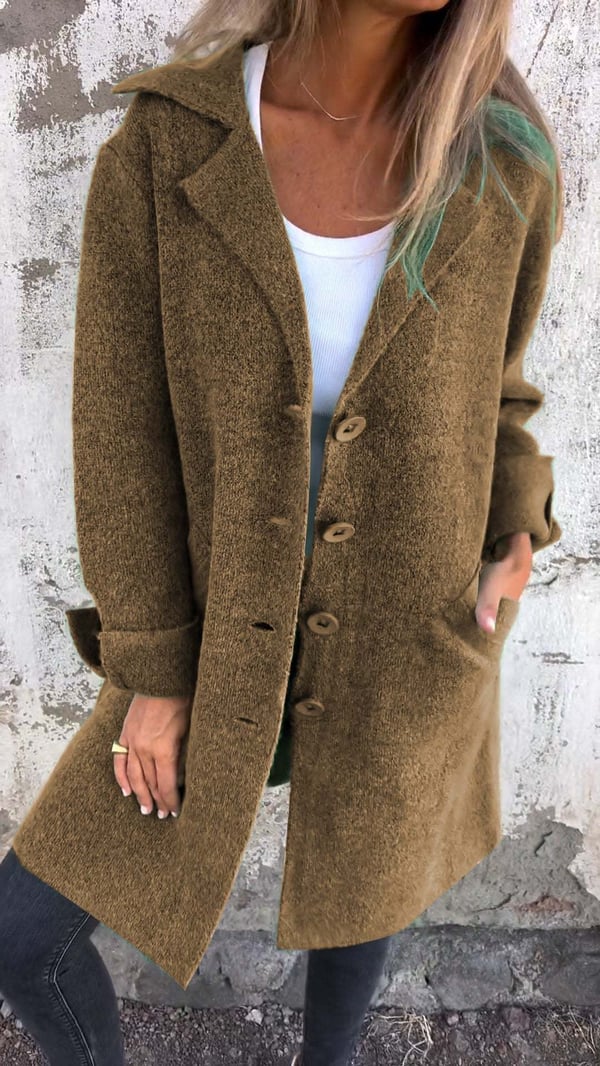 Teni™ | Manteau Long Casual Élégant avec Poches Pratiques