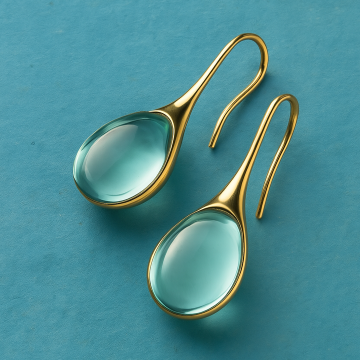 Celestia™ | Boucles d'Oreilles Élégantes en Or et Argent avec Cristaux