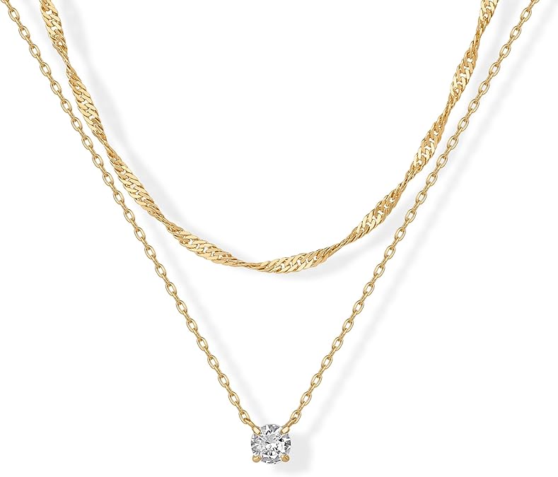 Collier en couches Halo | Or