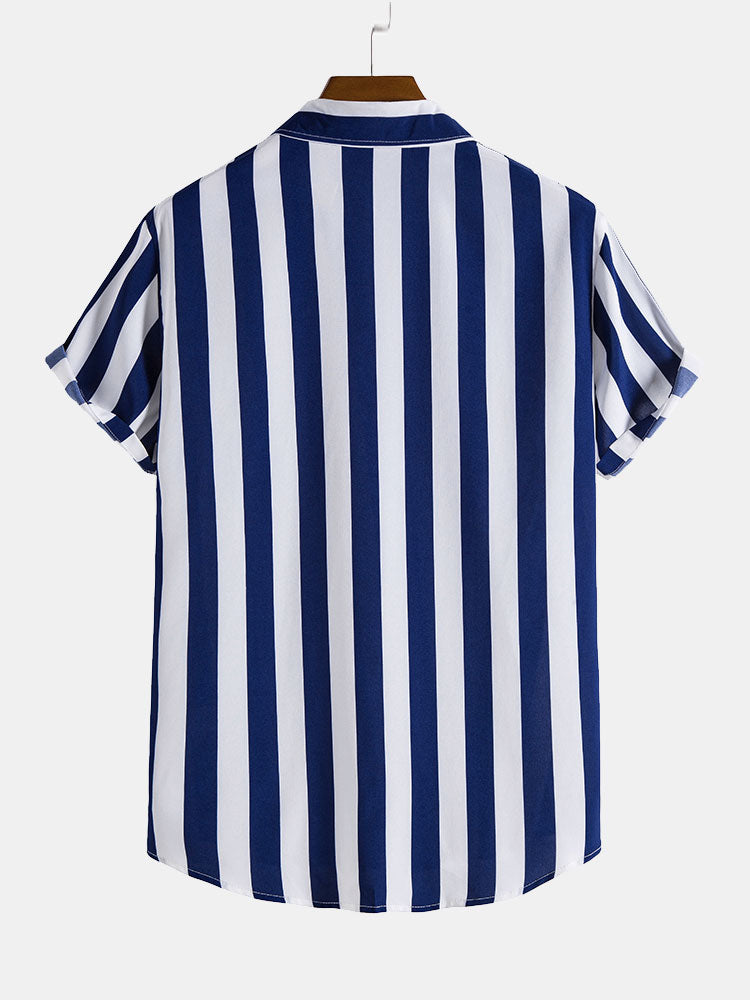 Chemises à rayures larges