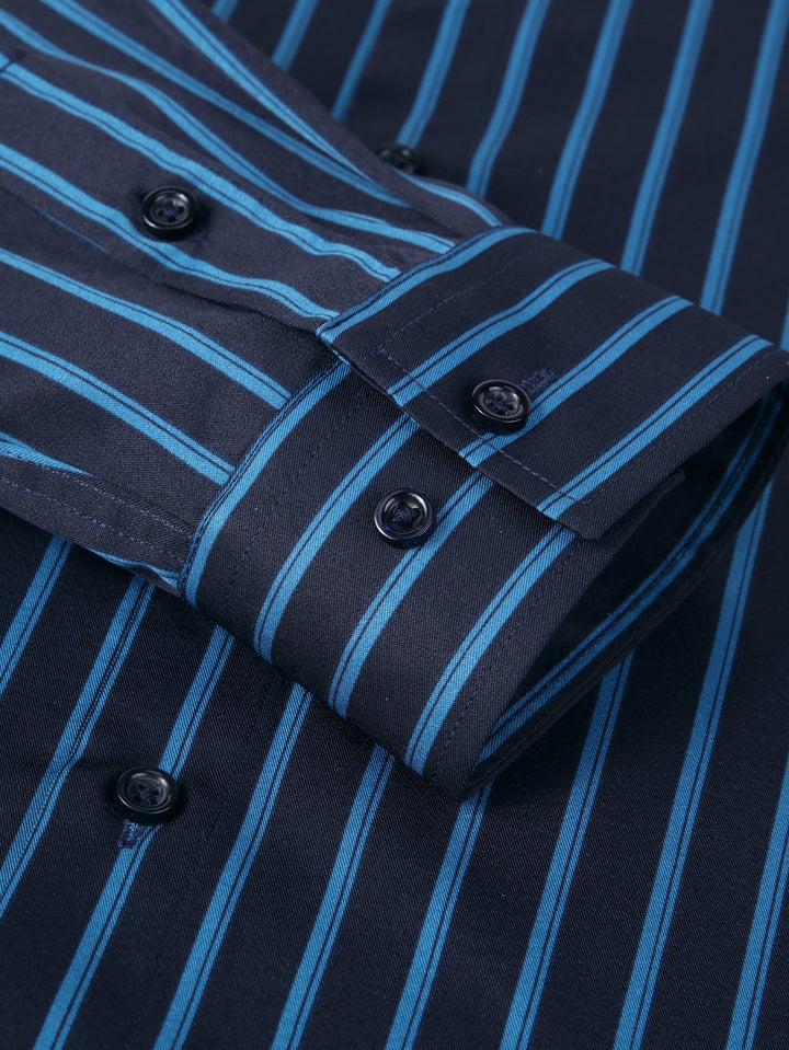 Chemise à rayures à manches longues avec boutons
