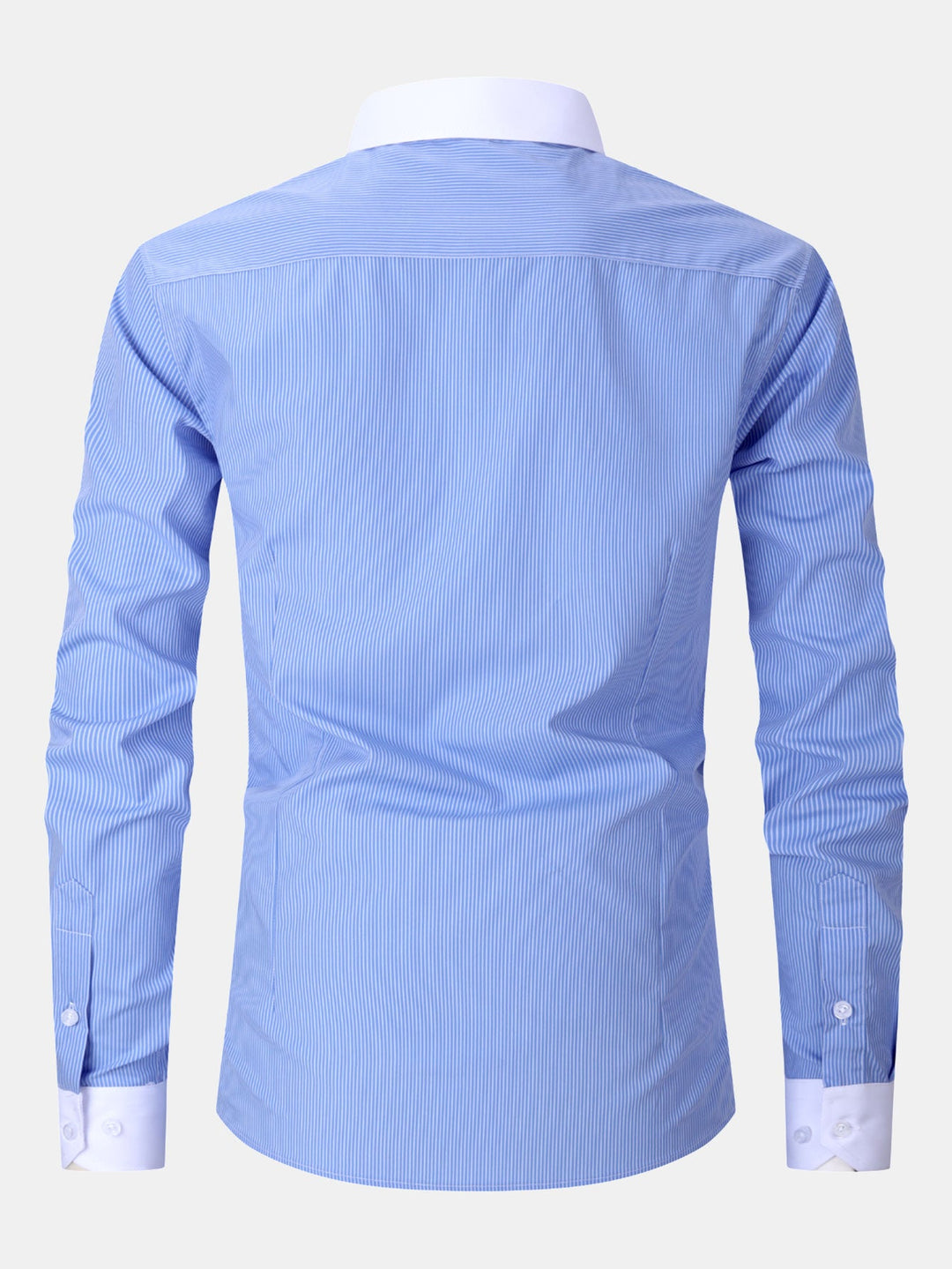 Chemise habillée à col contrasté rayé