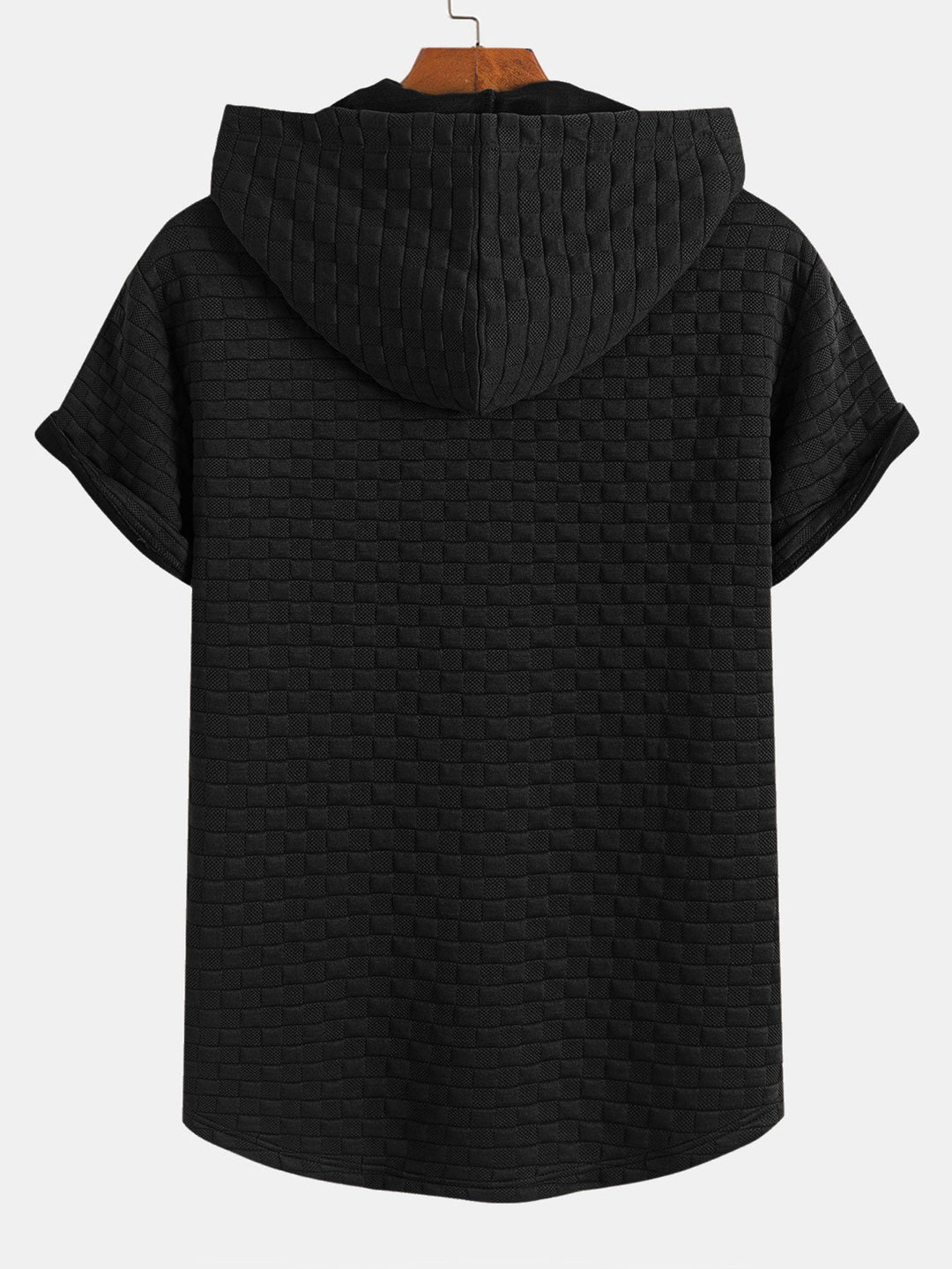 Sweat à capuche à ourlet en jacquard à damier <tc>T-Shirt</tc> &amp; Jacquard à damier <tc>S</tc>horts