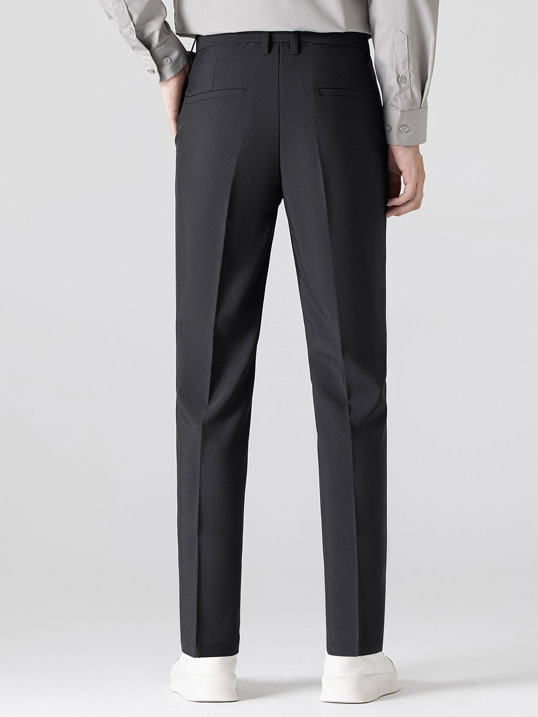 Chemise à rayures à manches longues avec boutons & pantalon fuselé slim fit