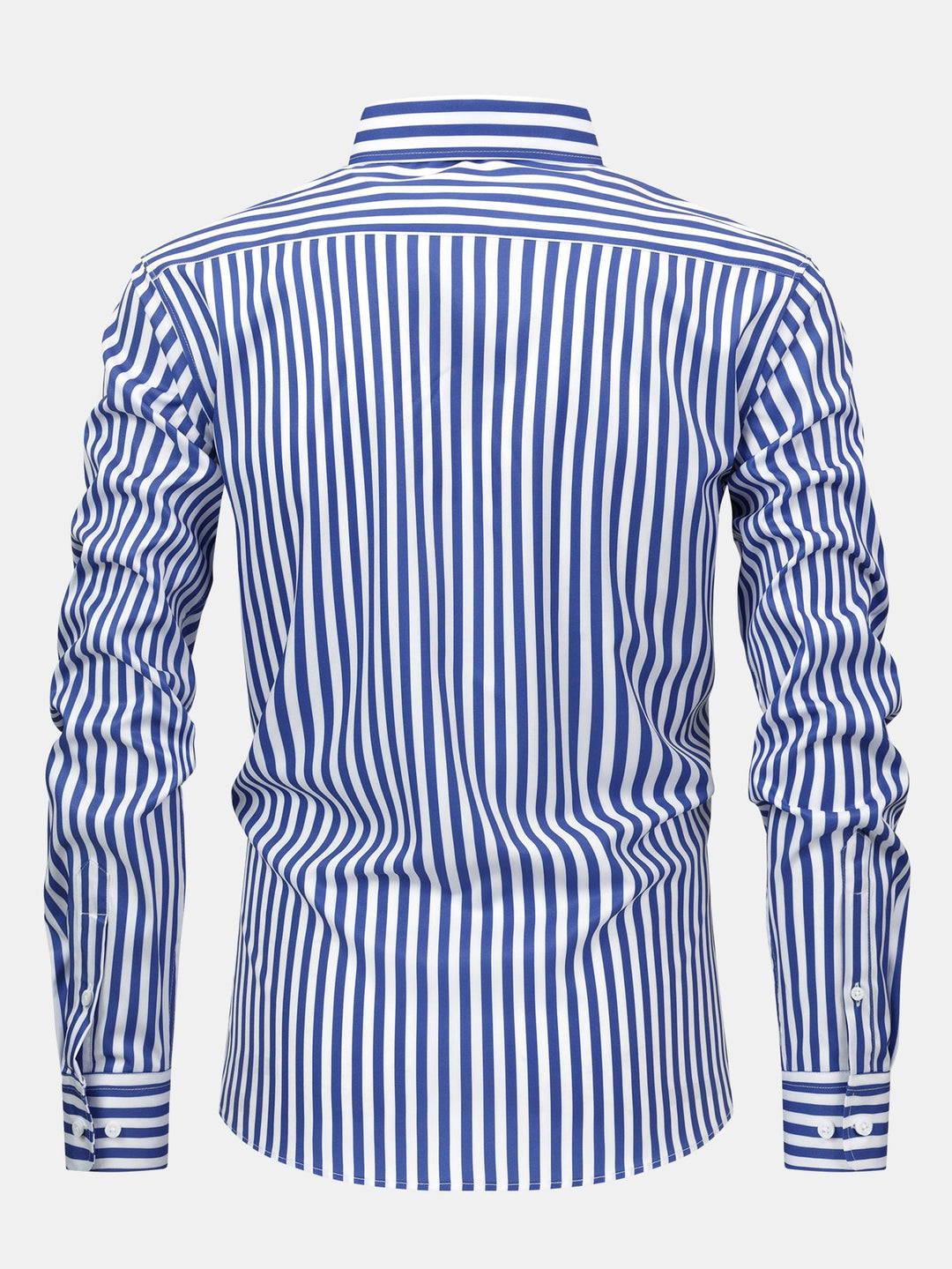 Chemise à rayures à manches longues avec boutons & pantalon fuselé slim fit