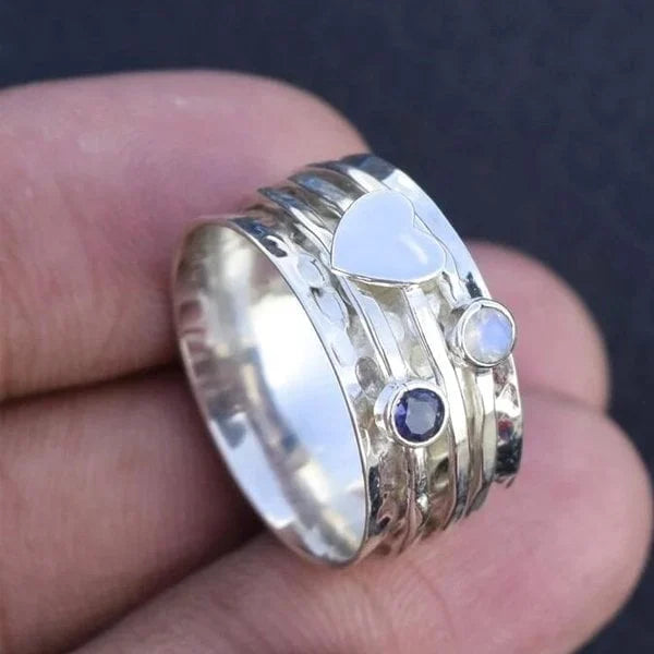 Luna™ | Bague Cœur Tourbillon Élégante