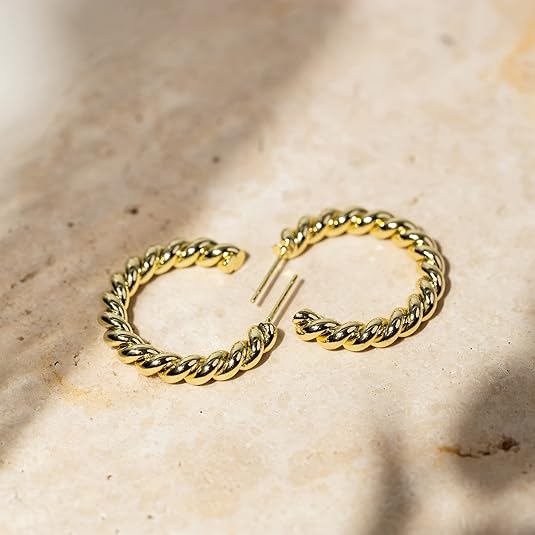 Boucles d'oreilles torsadées | Or