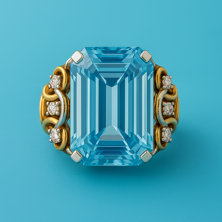 Luna™ | Bague Superposée Élégante avec Zirconia Bleu Vintage