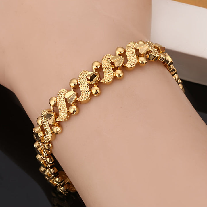 Bracelet Ondulé Orné de Lily | Or