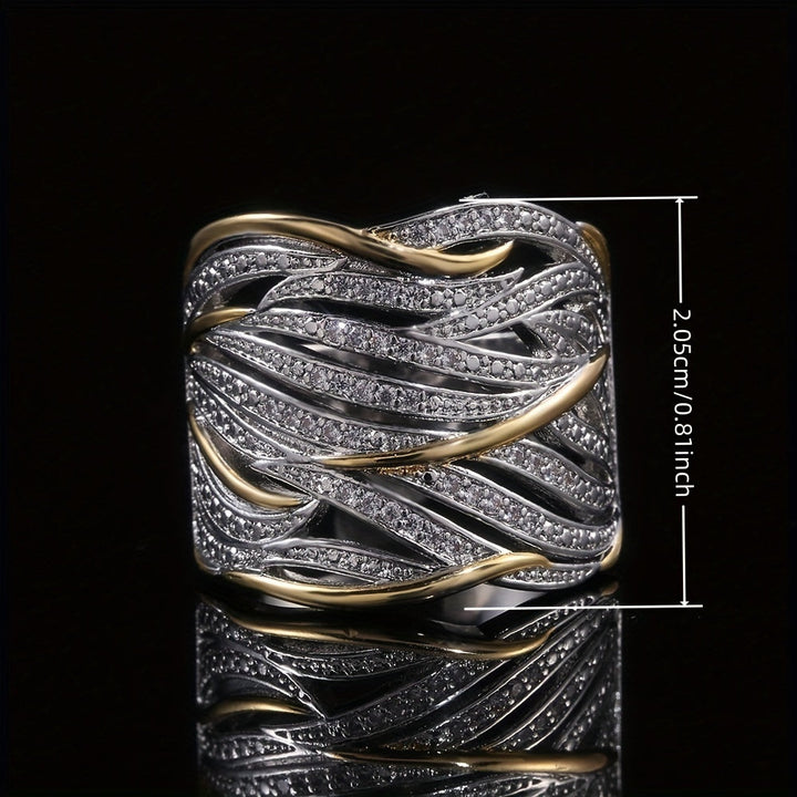 Bague élégante à plusieurs couches torsadée