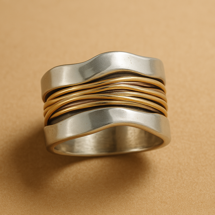 Aurelien™ | Bague Élégante en Argent et Or