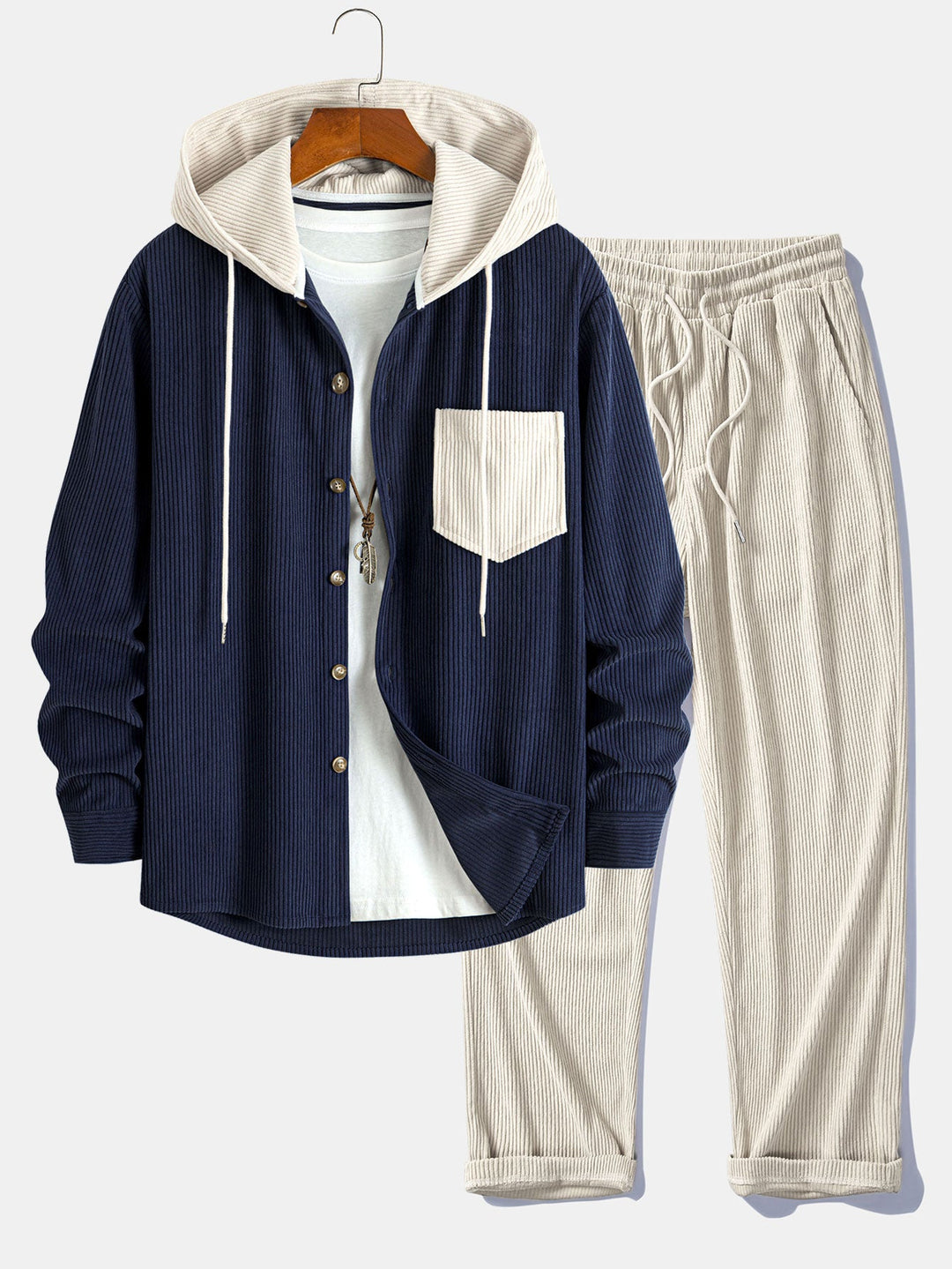 Ensembles Léon™ | Veste à carreaux & pantalon en velours