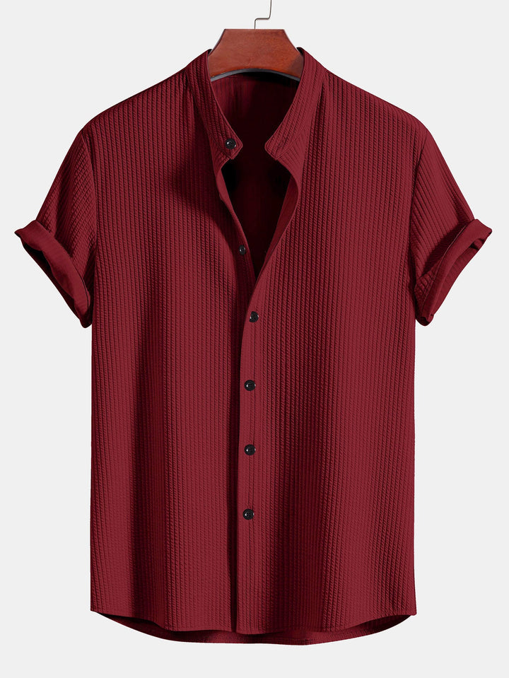 Chemise et short à collier à côte musculaire et short