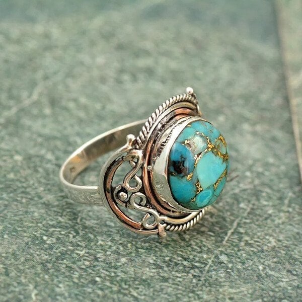 Ayla™ | Bague Boho Turquoise Élégante