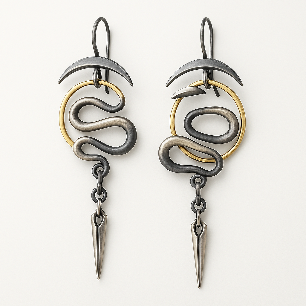 Serpentina™ | Boucles d'oreilles spirales géométriques irrégulières