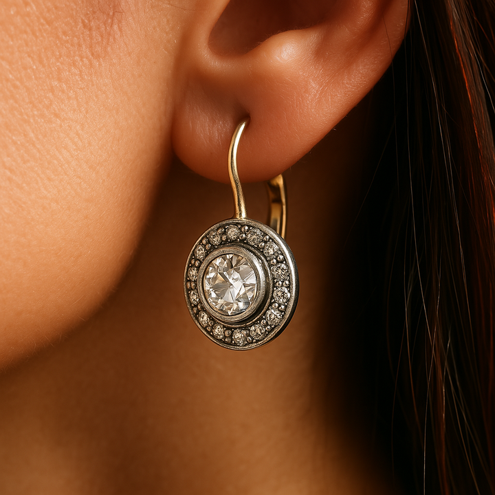 Luna™ | Boucles d'oreilles vintage ornées de zirconia en argent