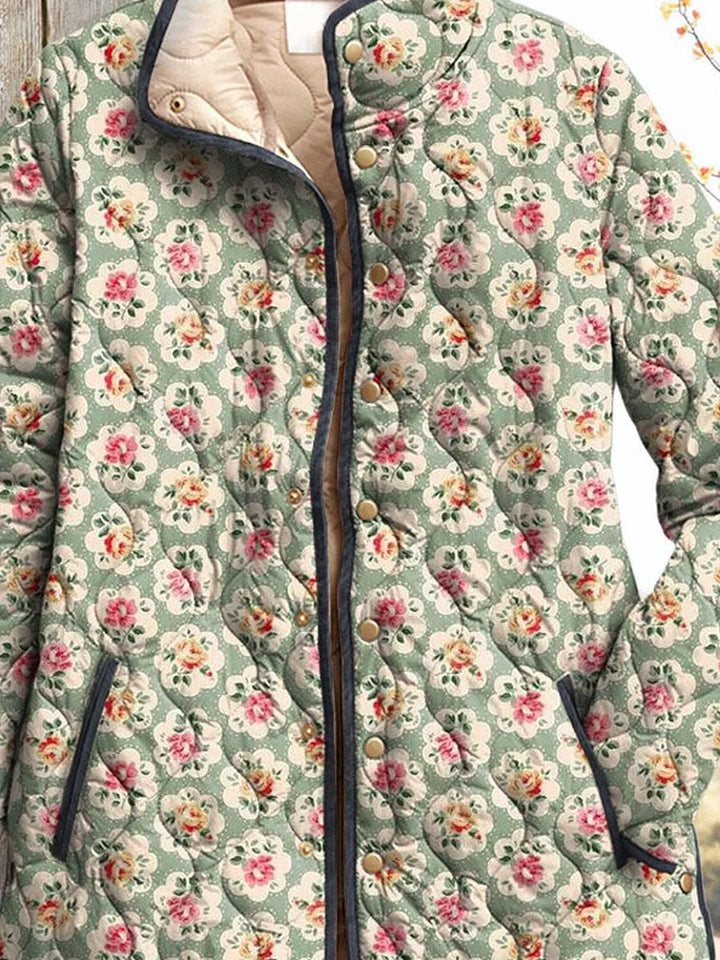 Veste d'Art Floral Vintage pour Femmes