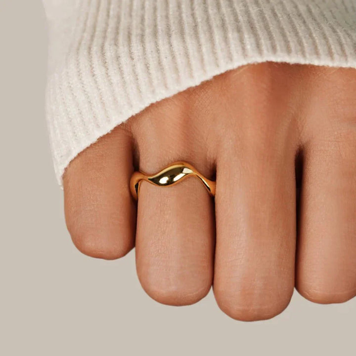 Bague Elyra Smooth Flow | Or