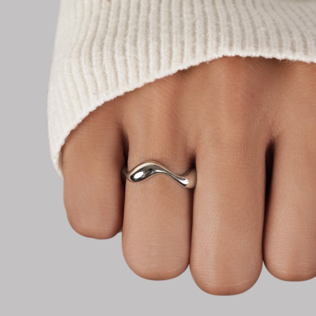 Argent Bague Vague