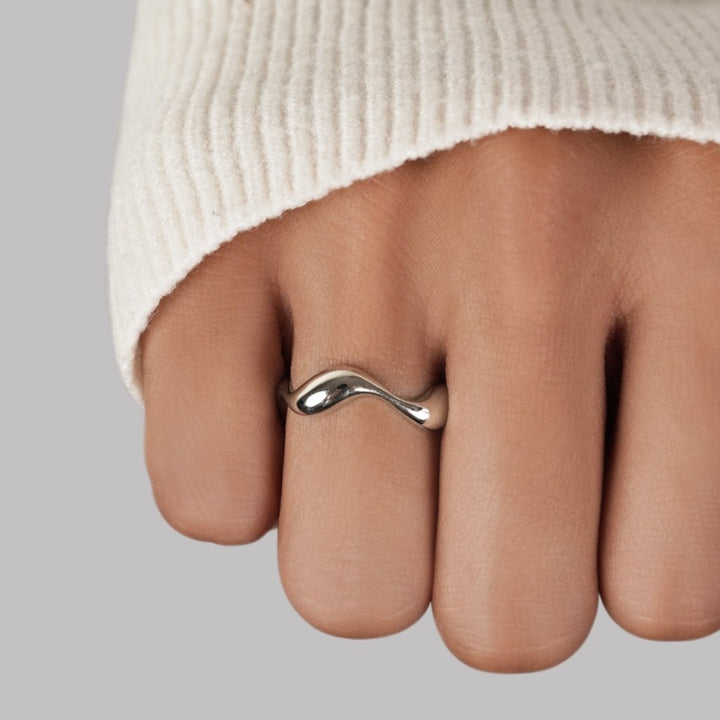 Argent Bague Vague