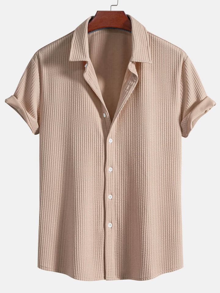 Chemise boutonnée à côte musculaire