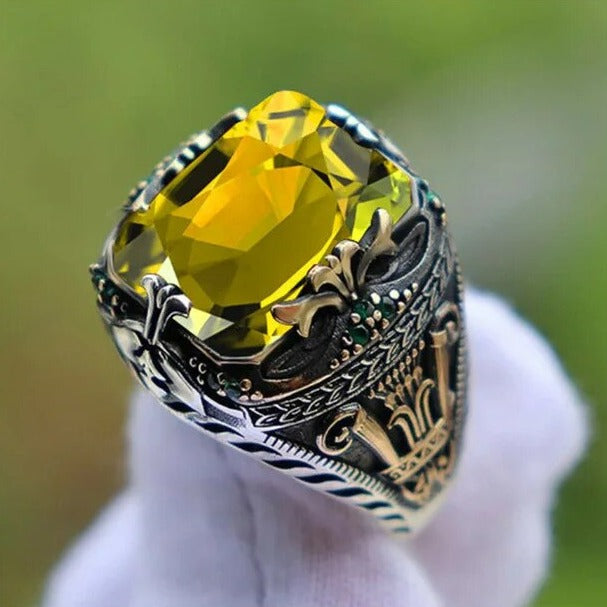 Turquoise™ | Bague Sceau Vintage Élégante