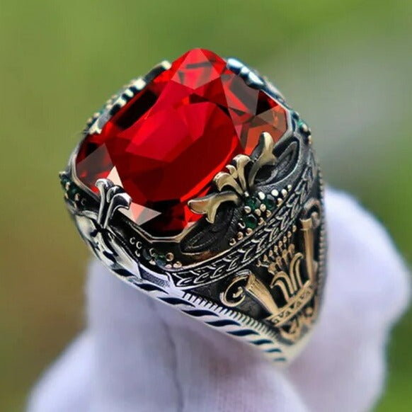 Turquoise™ | Bague Sceau Vintage Élégante