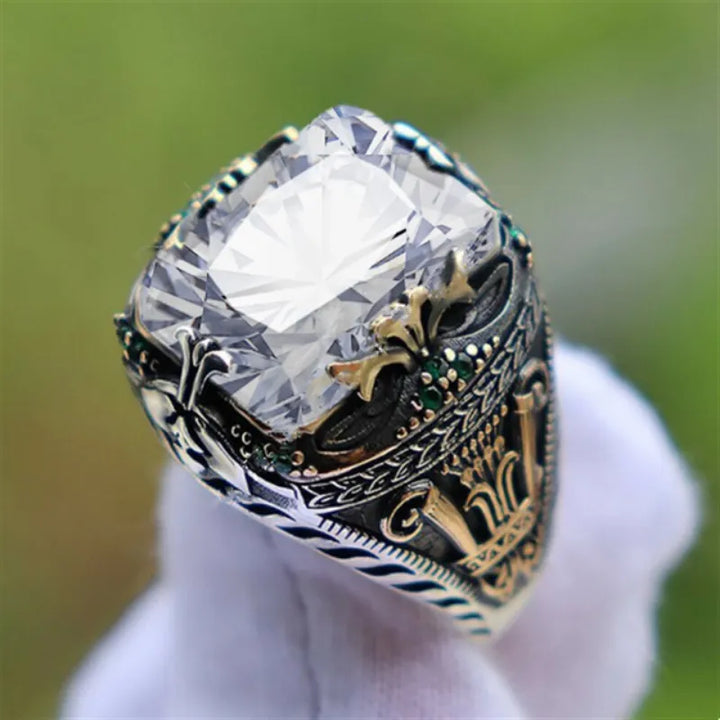 Turquoise™ | Bague Sceau Vintage Élégante