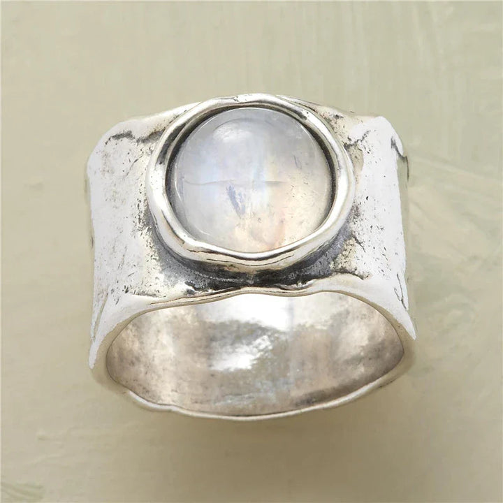 Luna™ | Bague Boho Élégante en Pierre de Lune