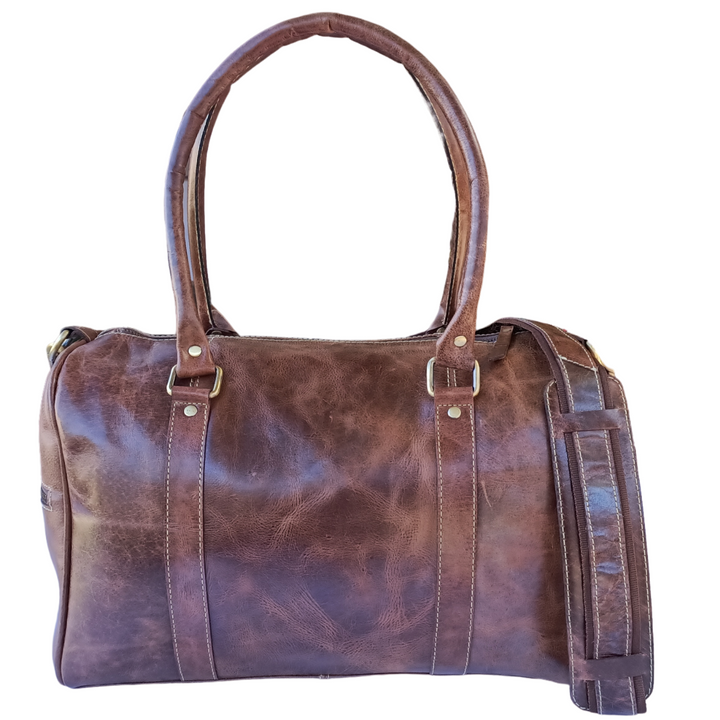 Mini Sac de Voyage en Cuir Crazy Horse