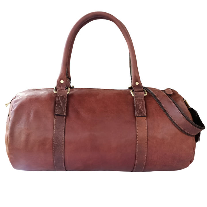 Sac de voyage en cuir brun