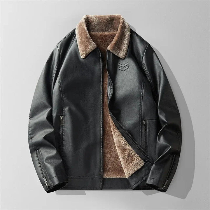 Charles | Veste en Cuir Doublée Chaude