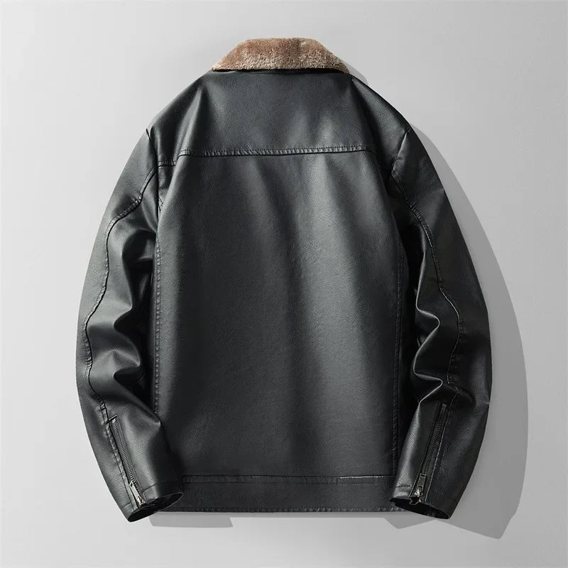 Charles | Veste en Cuir Doublée Chaude
