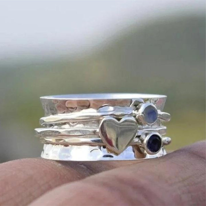 Luna™ | Bague Cœur Tourbillon Élégante