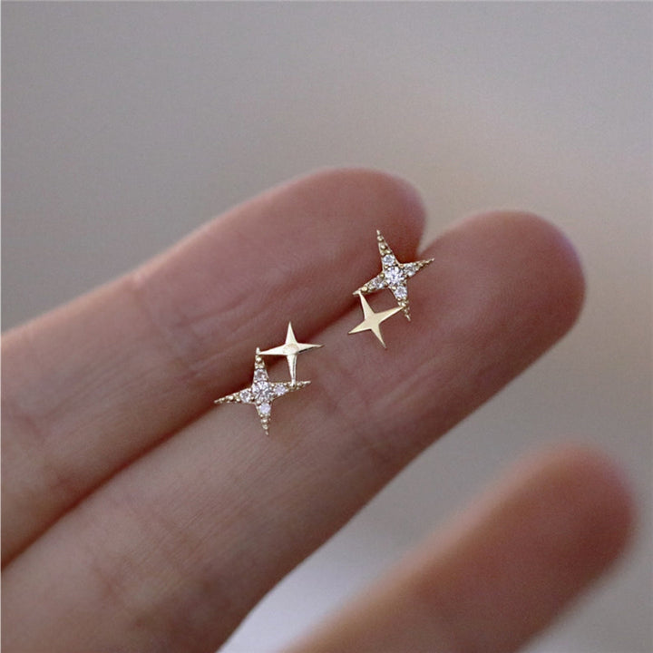 Luna™ | Boucles d'oreilles étoile scintillantes avec zirconia en or