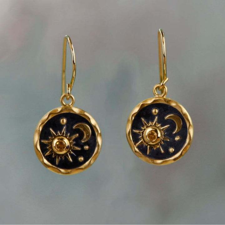 Luna™ | Boucles d'oreilles Boho Soleil & Lune