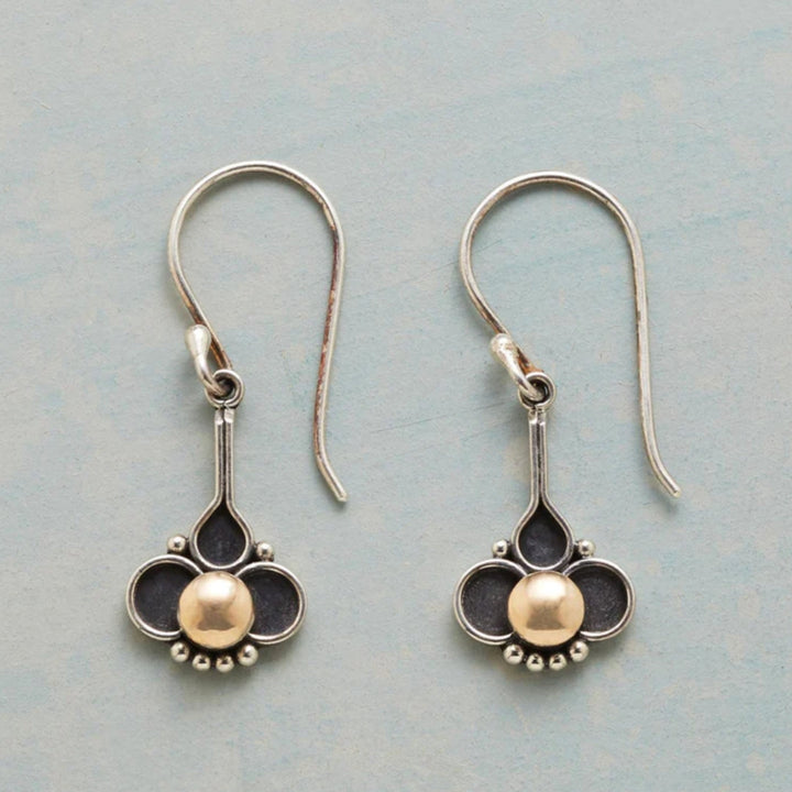 Luna™ | Boucles d'oreilles Boho Trèfle avec Perles dorées