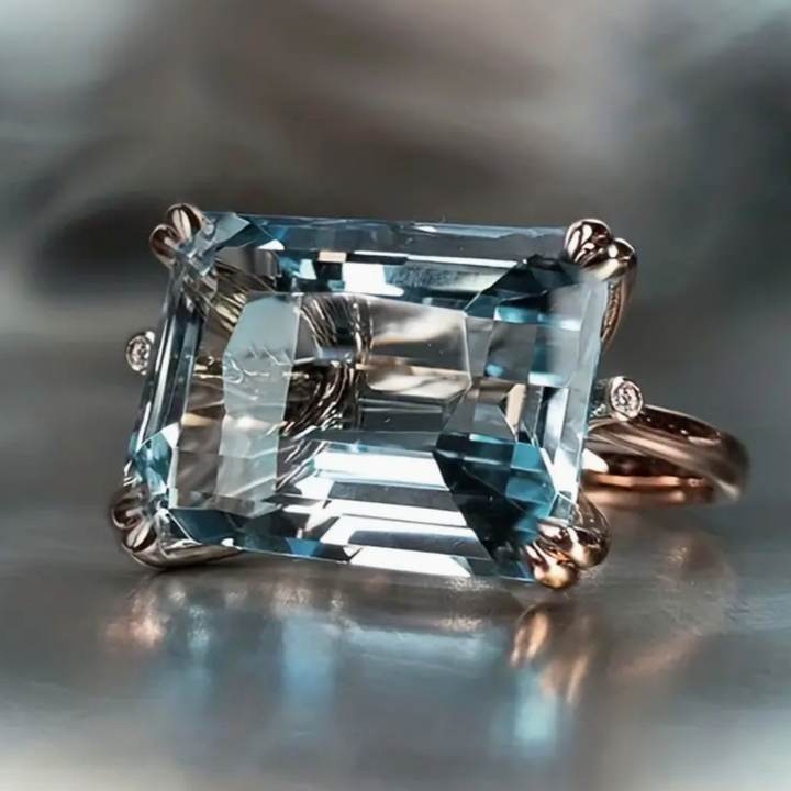 Luna™ | Bague Vintage en Zirconia Bleu