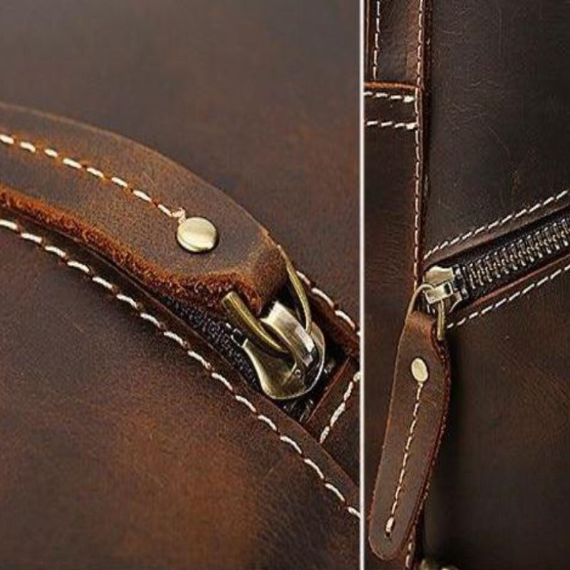 Sac à dos en cuir rétro