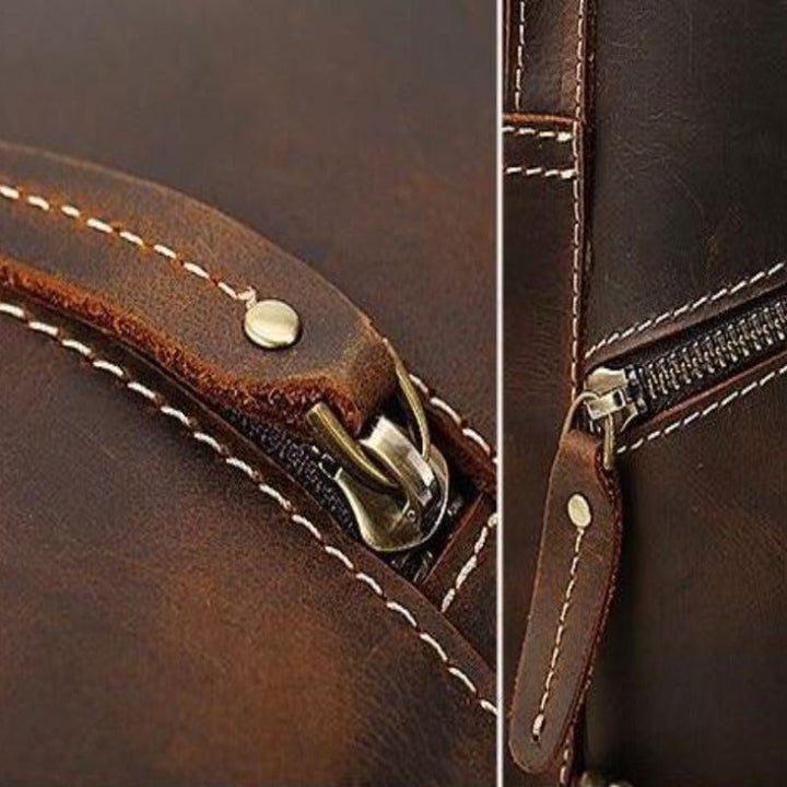 Sac à dos en cuir rétro