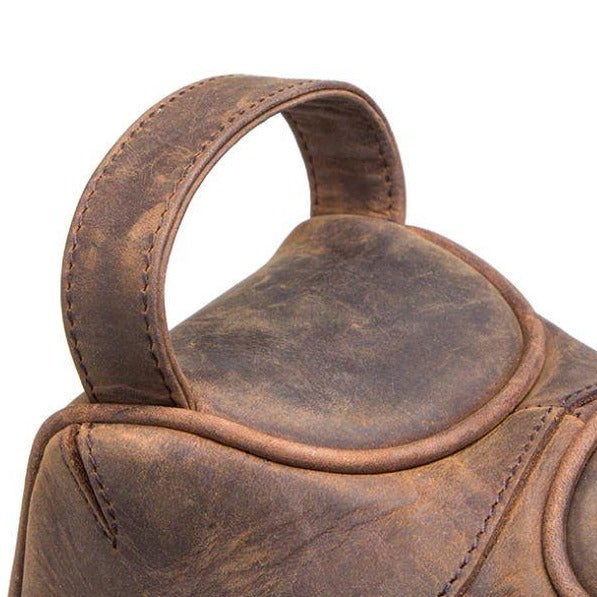 Trousse de Toilette en Cuir Crazy Horse