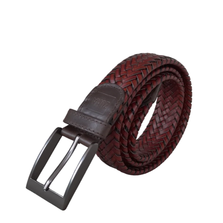 Ceinture en cuir tressé ZUHA pour hommes