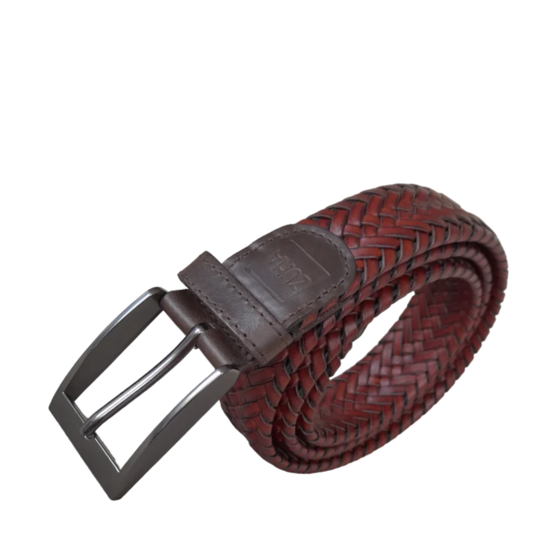 Ceinture en cuir tressé ZUHA pour hommes