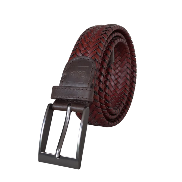 Ceinture en cuir tressé ZUHA pour hommes