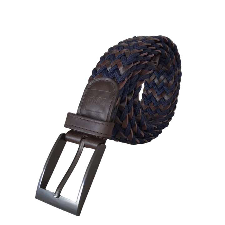 Ceinture tressée en cuir et en corde ZUHA pour hommes
